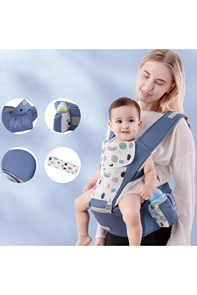 Choice 2023 New Blue Newborn Ergonomic Baby Carrier Backpack Infant Baby Hips...