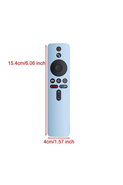 Choice 154mm Glow Sky Blue Silicone Protective Case for Mi TV Box S Remote Co...