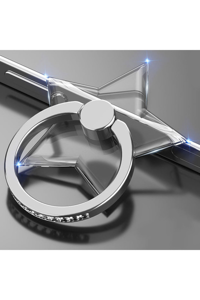 Choice1 Silvery Star Transparent Cell Phone Ring Holder Stand 360°Degree Rota...