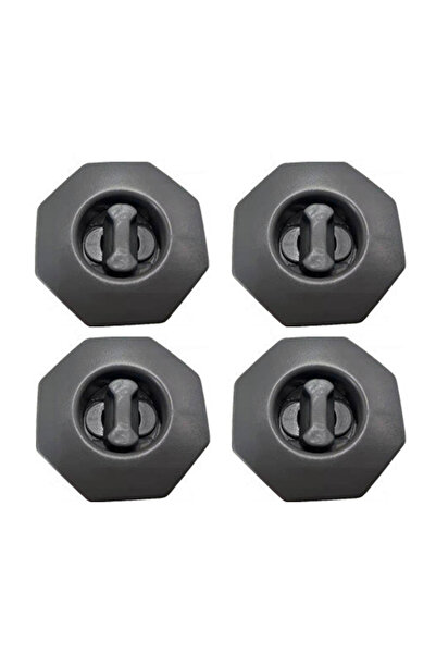 Choice1 4Pcs Gray 4Pcs Double Layer Detachable Floor Mat Anti-Slip Clips Slee...