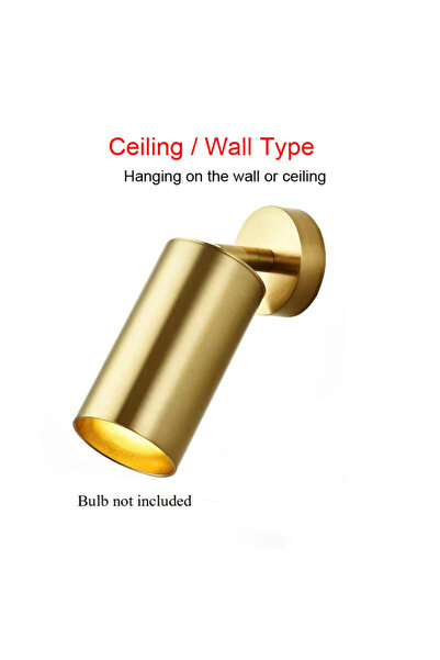 Choice No Bulb Wall - Gold color Golden Vintage Industrial Wall Sconce Light ...