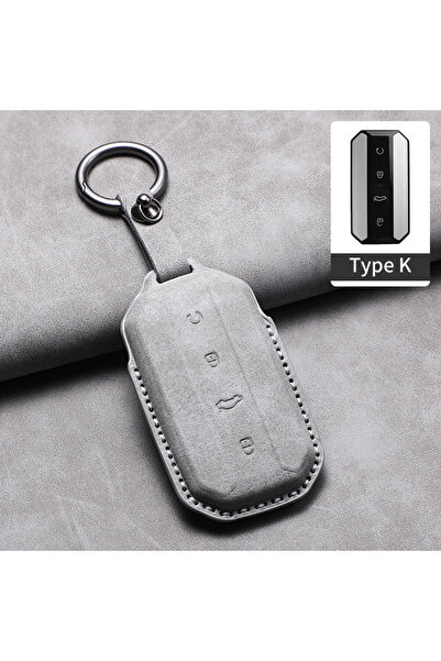 Choice7 Gray K1 Car Key Case Cover Fob For Chery Jaecoo J7 J5 2025 2026 Leath...