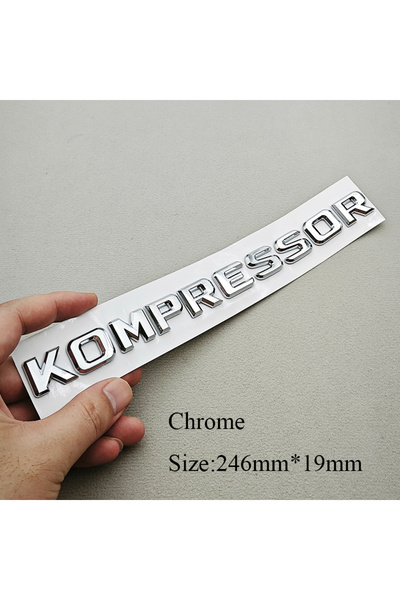 Choice5 Chrome 246mm 3D ABS Car Letters Logo Kompressor Fender Side Badge Tru...
