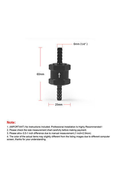 Choice 6mm One Way 6/8/10/12mm 4 Size Valves Aluminium Alloy Fuel Non Return ...