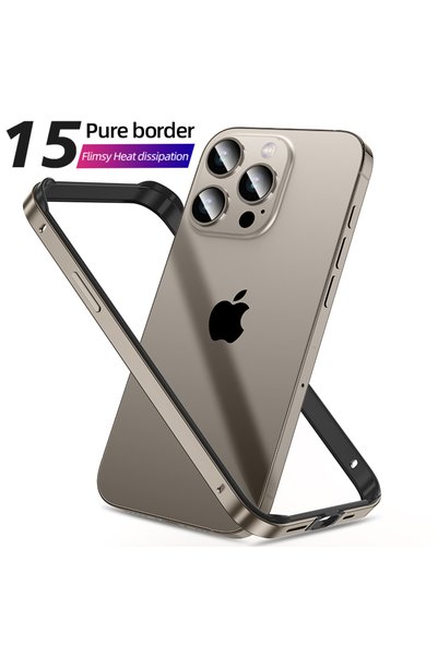 Choice جراب حماية من التيتانيوم الطبيعي لهاتف iPhone 15 Pro GRAY لهاتف iPhone...