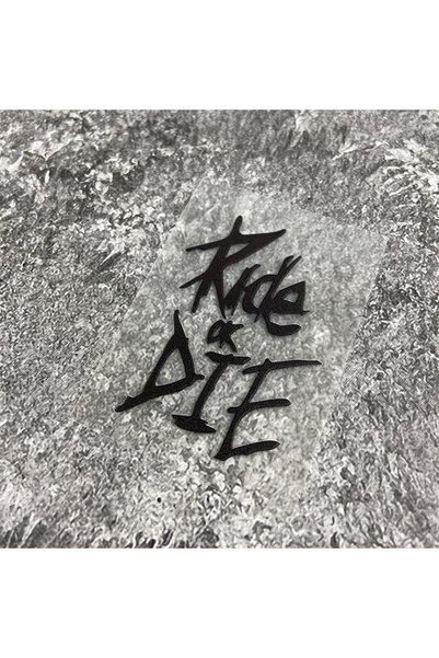 Choice4 2.8x4CM(S) LK-RIDE-Black-G 1PC Ride or Die Bike Frame Stickers Bicycl...