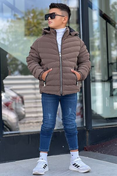 Zaziko Kids Boy's Detachable Hooded, Densely Stitched Nova Fabric Winter Puff...