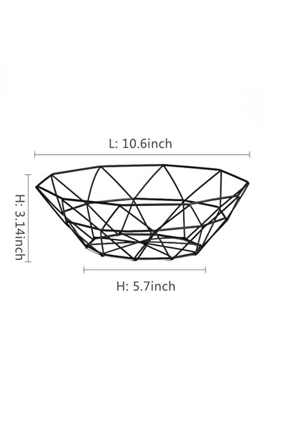 Choice C1 Metal Fruit Basket Simple Fruit Basin Multi-Size Iron Snack Bread V...