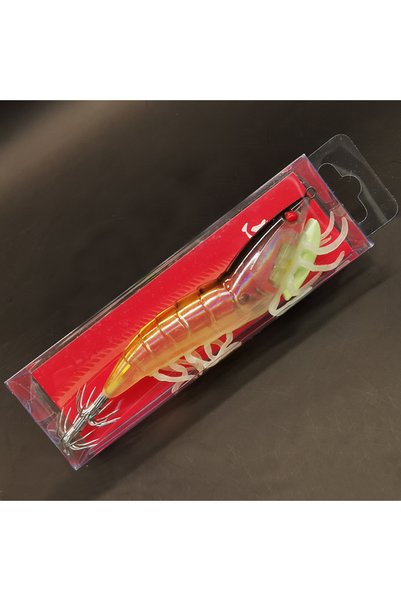 Choice 298-2 Yellow Black 1pc/5pcs 3D Hybrid Shrimp Egl Lure Fluorescent Squi...