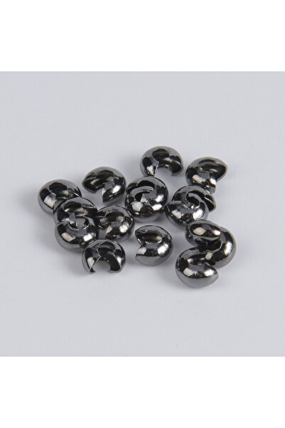 Choice 4mm Gun black 100Pcs/Lot4 5 6mm Open Crimp Covers End Beads DIY Access...