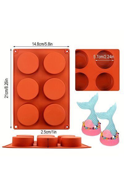 Choice cylinder 6cups small Cylinder Silicone Mold for Soap Jelly Pudding Res...