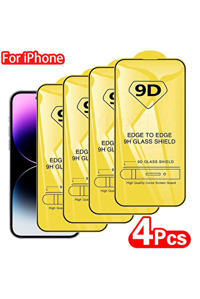Choice4 4 قطع لـ iPhone 13، 2/4 قطع زجاج مقوى 9D لـ iPhone 16، 15، 14، 13، 12...