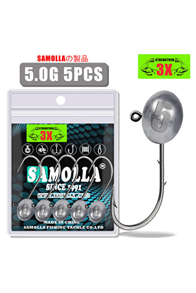 Choice33 Hook Size 1 3X5g Jig Head Hook 3X Rockfish Ajing Fishing Hooks For S...