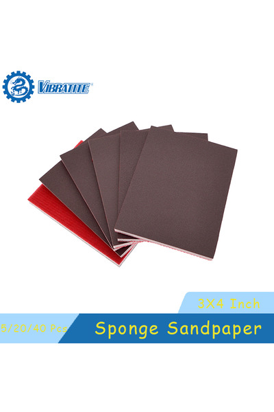 Choice14 20pcs 800-1000 Grit 5/20/40 Pcs Sponge Sandpaper Set 75X100mm Hook a...