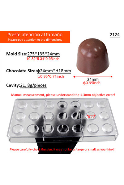 Choice T-2124A-by4792 3D Polycarbonate Chocolate Molds Sphere Diamond Chocola...