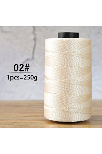 Choice 02 Beige 250g summer crochet flat ribbon thread handmade DIY weaving p...