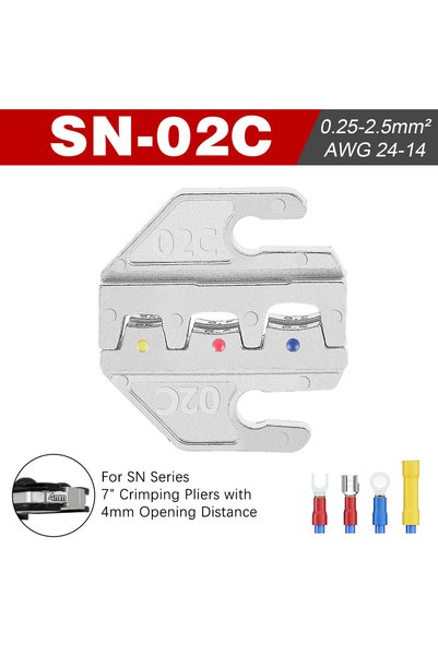Choice7 كماشة تجعيد SN-02C JAW، مجموعة فكوك تجعيد، فكوك شق 4 مم، SN-48B/58B/0...