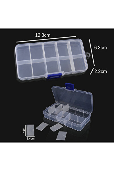 Choice9 10 Grids Clear 10Grids 15Grids Plastic Organizer Storage Container Je...