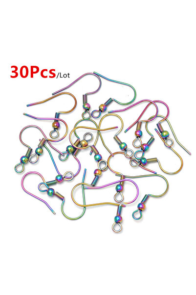 Choice Colored Earring hook 50pcs 316 Stainless Steel Hypoallergenic Earring ...