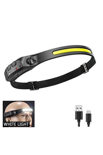 choice2 1-White 1PCS LED Sensor Headlamp Built-in 1200mAh Battery USB Recharg...