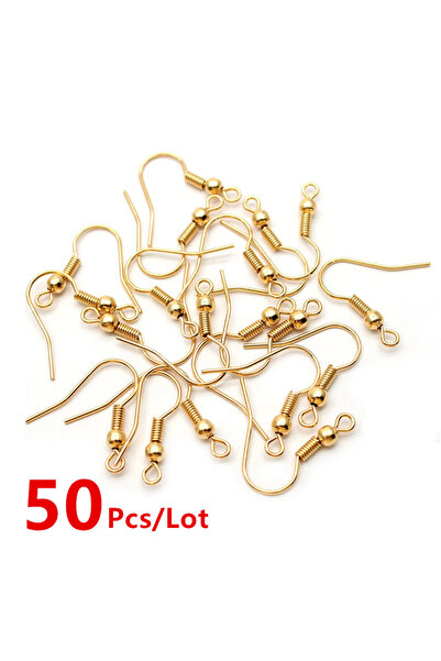 Choice water plated 316 50pcs 316 Stainless Steel Hypoallergenic Earring Hook...