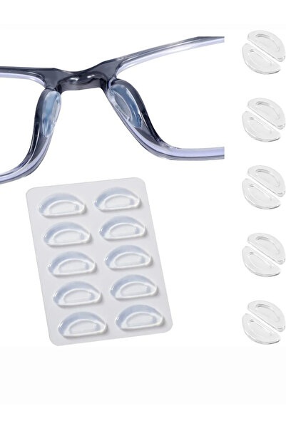 Choice4 White-10 pair 5pairs Eyeglasses Anti Slip Nose Pads Soft Silicone Adh...
