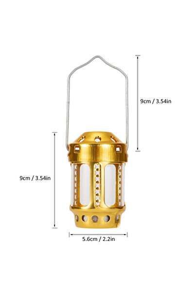 Choice 1pcs Gold Candle Lantern Mini Bright Aluminium Alloy Brass Night Fishi...