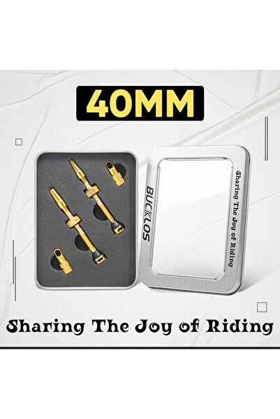 BUCKLOS GOLD-40MM Bicycle Tubeless Valve 40/44/55/60/65/80/100MM Bike Presta ...