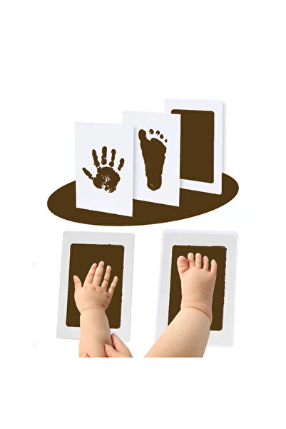 Choice Brown Lnk Pad Newborn Baby DIY Hand And Footprint Kit Ink Pads Photo F...