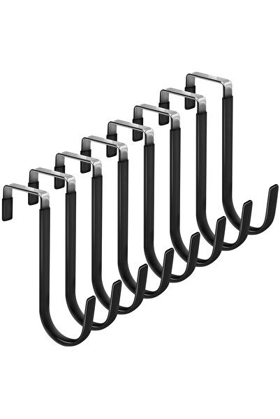 Choice9 8 Pcs Black Door Hangers Hooks with Organizer Hooks for Living Room, ...