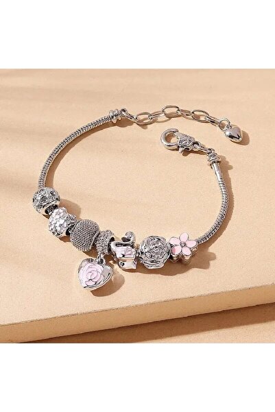 Choice 7633-Silvery 1PC Fashion Multi Element Accessories Drip Oil Rose Love ...