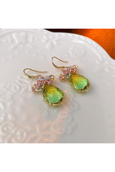 choice2 Style1 Sweet Butterfly Water Drop Earrings for Women Exquisite Zircon...