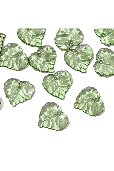Choice 10PCS 03GN 10/50Pcs Acrylic Mini Tree Leaf Beads Unique Loose Beads Ha...
