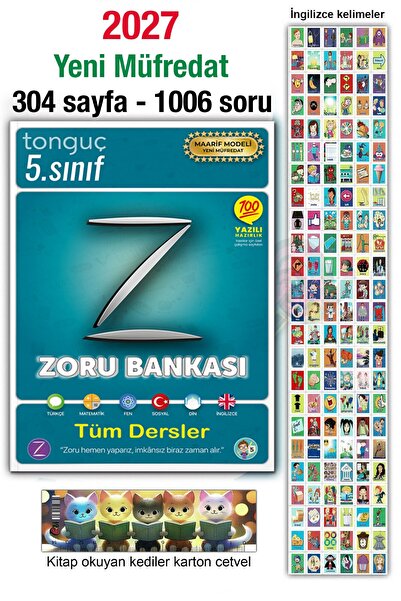 Tonguç Yayınları 5. Sınıf 2027 Tüm Dersler Zoru Soru Bankası - İngilizce Keli...