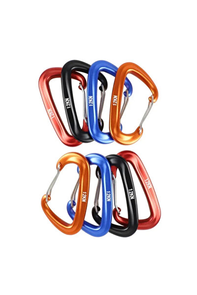 Choice 8pc Color mixing 1/8Pcs Professional Carabiners D Shape 12 KN Climbing...