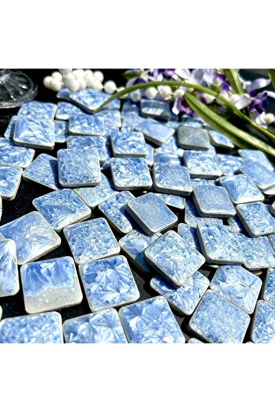 Choice 100g SKY BLUE DIY Mosaic Stone Square Tiles Suitable for Handicrafts M...