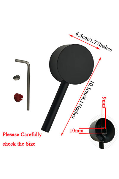 Choice12 Type 2 Black Bathroom Replacement Faucet Handle Plated Taps Accessor...