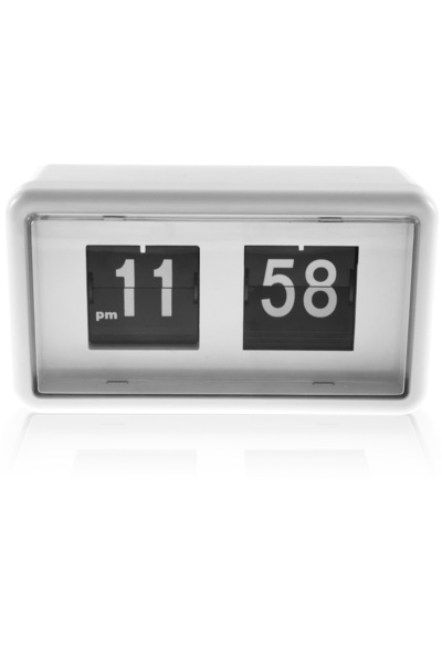 choice2 white Vintage Alarm Clock Auto Flip Alarm Clock Bedside Table Alarms ...