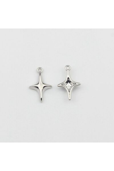 Choice Silver Zinc Alloy Mini Simple Star Charms Pendant 10pcs/lot For DIY Je...