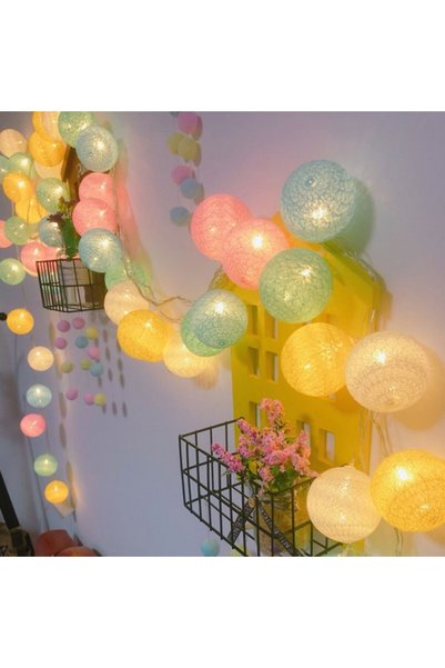 Choice 3M 20LED Battery style-B Battery Colorfull Cotton Garland 4cm LED Ball...