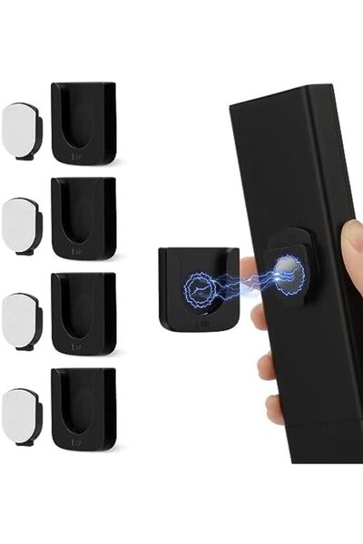 Choice Black 4-pack 2/4/6 Magnetic Remote Control Bracket Wall Mounted - Curv...