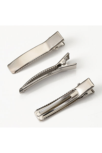 Choice 6mm Steel Color 10pcs 3.5cm 5cm 6cm Hair Clips Base Double Prong Allig...