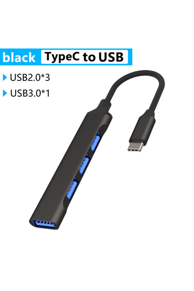 Choice USB C Black USB C HUB 3.0 Type C 3.1 3/4 Port Multi Splitter Adapter O...