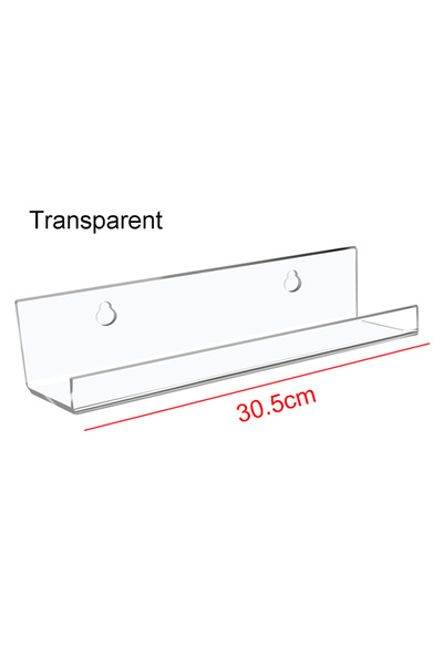 Choice1 transparent-30.5cm 4Pcs Black Vinyl Record Rack Wall Mounted Acrylic ...