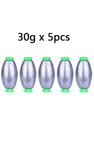 Choice 5pcs 30g 5pcs/10pcs Fishing Weight Sinker 2g-30g Olive Shape Slip Shot...