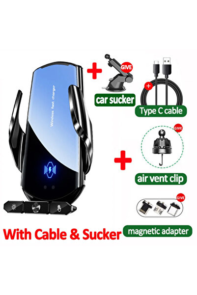 Vikefon Black with sucker Wireless Charger Car Auto Magnetic Air Vent Phone H...