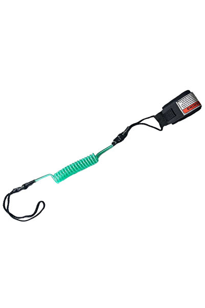 Choice5 Green TPU Surfboard Leash Adjustable Coiled SUP Spring Wrist Strap St...