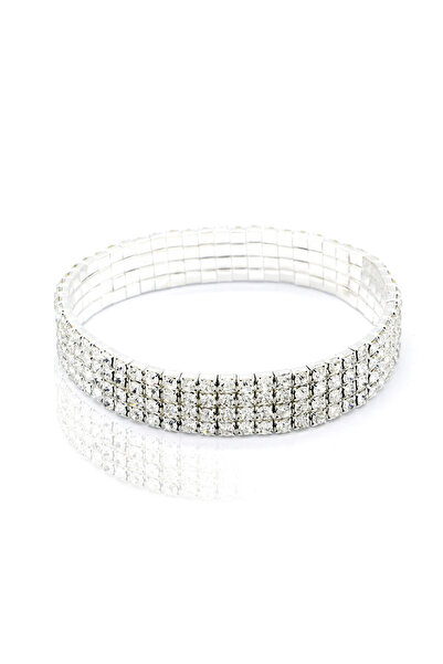Choice 4 Row Fashion Rhinestone Tennis Anklet For Women Multi-layer Crystal E...