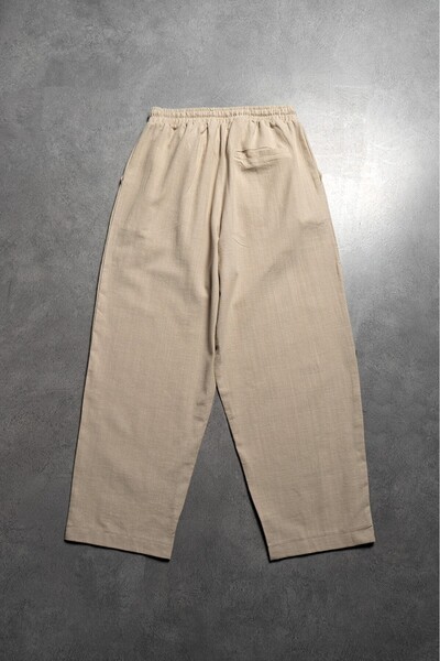 Twobucks Urban Nomad Soft Keten Bej Baggy Erkek Pantolon