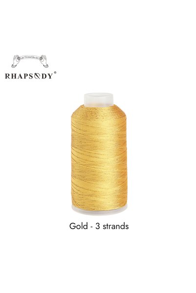 Choice 3 خيوط من Gold Rhapsody، 3/6/9/12 خيطًا، خيوط نسج معدنية، خيوط مجوهرات...